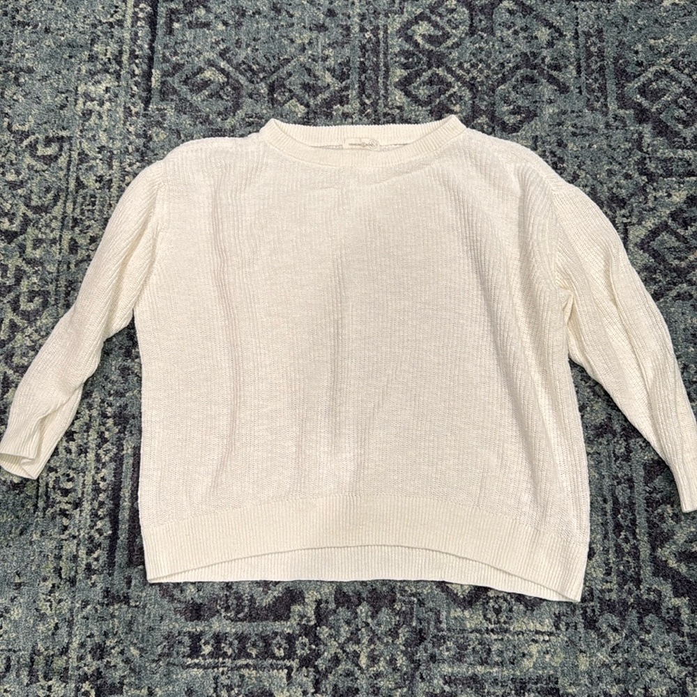 Treasure in bond white knit sweater